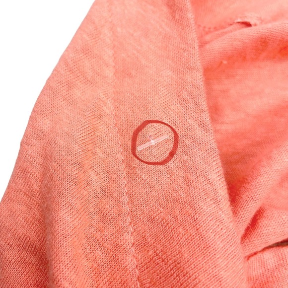 NWT FREE PEOPLE Long Weekend Linen Blend Keyhole Halter Top Sz Large Watermelon - Picture 4 of 6